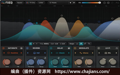 控制声音的多重效果插件 iZotope FXEQ v1.0.0 MacOS